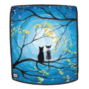 Whimsischer Mond mit Katzen Rucksack