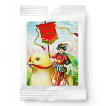 Whimsischer Ostergruss: Rider auf Riesenkick