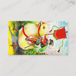 Whimsischer Ostergruss: Rider auf Riesenkick Begleitkarte