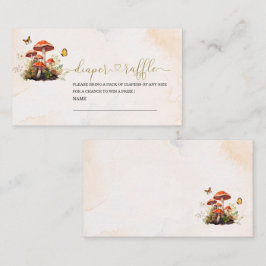 Whimsischer Pilz Wasserfarben Babydusche Winzer Begleitkarte