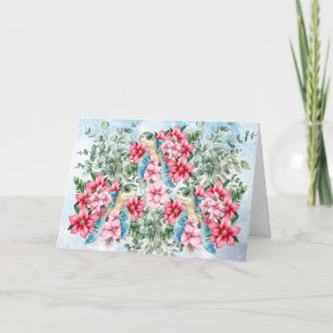 Whimsischer Pink Weihnachten Florals & Sea Turtle 