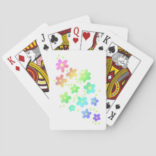 Whimsischer Regenbogen-Blume Kartenspielen Spielkarten