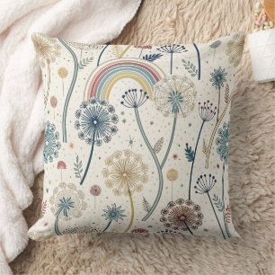 Whimsischer Regenbogen und botanische Lüsterne (2) Kissen