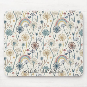 Whimsischer Regenbogen und botanische Lüsterne (2) Mousepad