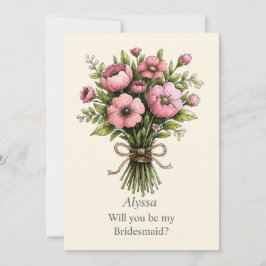 Whimsischer rosa Posy-Blumenstrauß Brautparty Antr
