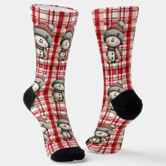 Whimsischer Schneemann Weihnachten Socken