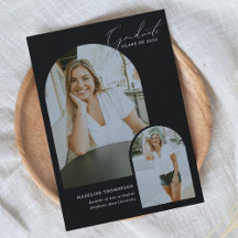 Whimsischer Script Calligraphy Arch Foto Abschluss