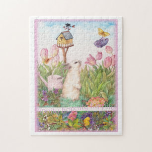 Whimsischer Sonnenschein im Frühjahrsgarten Puzzle