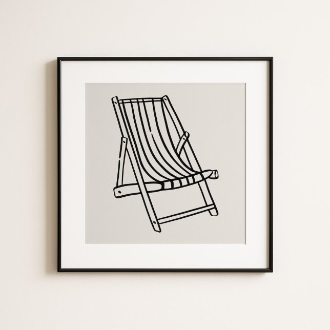 Whimsischer Strandstuhl Kunst Amalfi-Küste Poster (Von Creator hochgeladen)