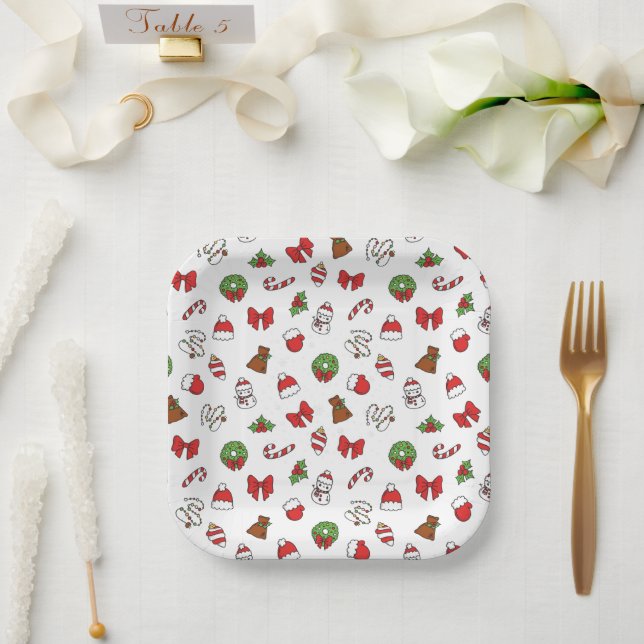 Whimsischer Teller für Weihnachten (Hochzeit)