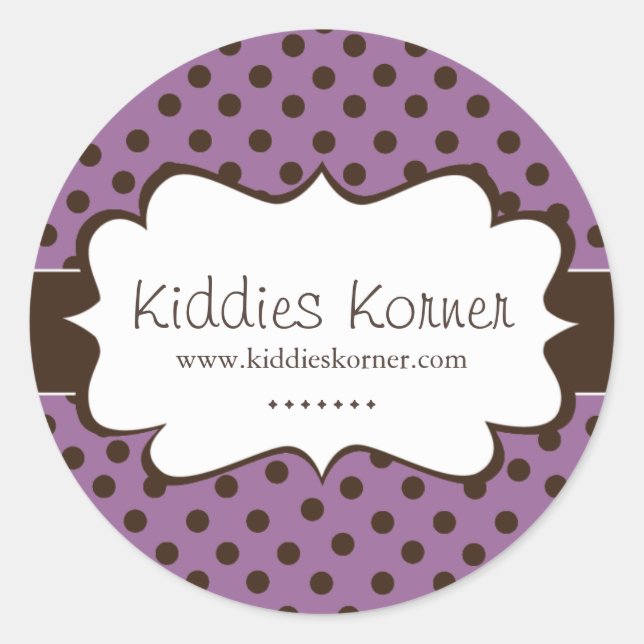 Whimsischer und Niedlicher Polk a Dot Stickers (Vorderseite)