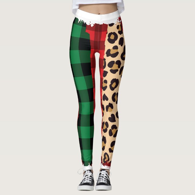 Whimsischer Urlaub Liebe Kunst Leggings (Vorderseite)
