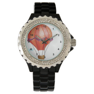 Whimsischer Vintager Heißluftballon Armbanduhr
