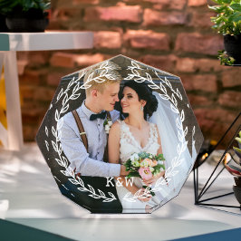 Whimsischer Vintager Rahmen Mit Monogramm Fotoblock