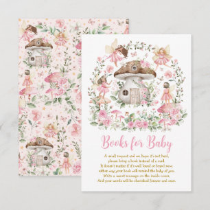 Whimsischer Wald Fairy Pink Blumenbücher für Baby Begleitkarte