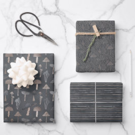 Whimsischer Wald Pilze Geschenkpapier Set