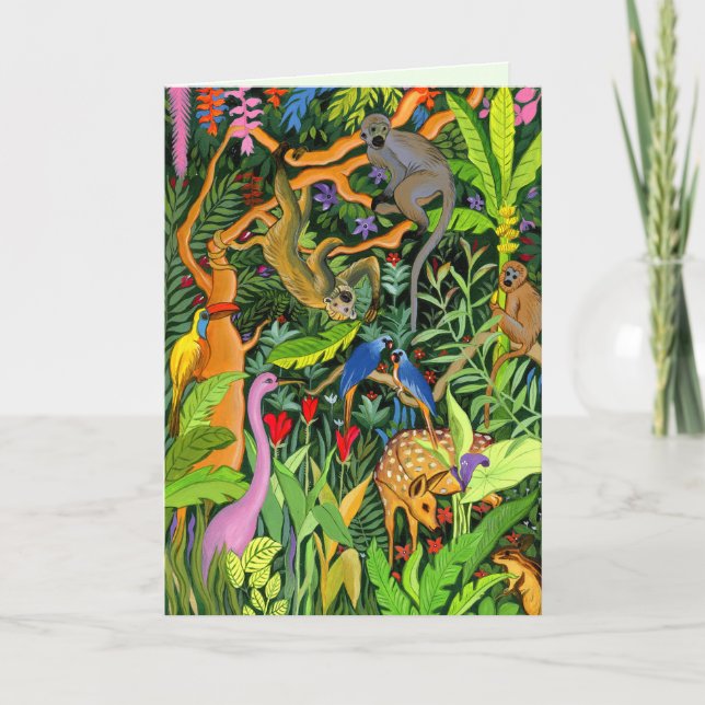 Whimsischer Wald Tiere Danke Karte (Vorderseite)