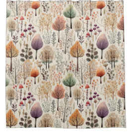 Whimsischer Wald Wasserfarbenwald Duschvorhang