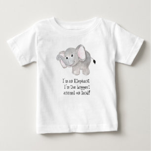 Whimsischer Wasserfarbenelephant Baby T-shirt
