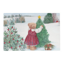 Whimsischer Weihnachtsbär Winterpine