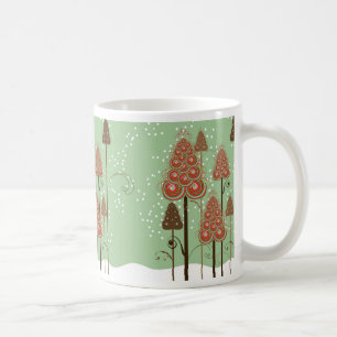 Whimsischer Weihnachtsbaum Snow Winter Wonderland Tasse