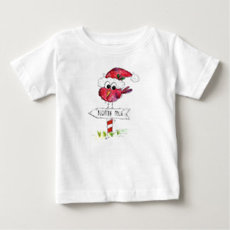 Whimsischer Weihnachtsbird Baby T-shirt