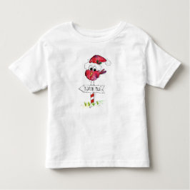 Whimsischer Weihnachtsbird Kleinkind T-shirt