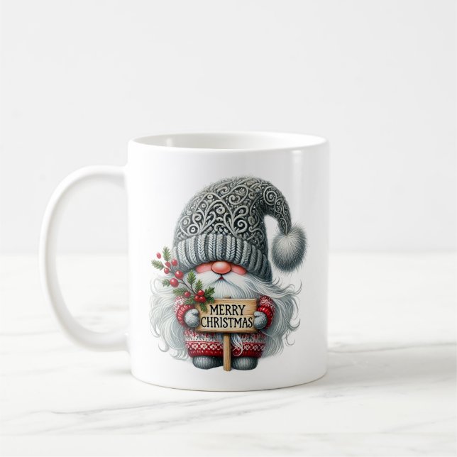 🎅 Whimsischer Weihnachtsgnome Kaffeetasse (Links)