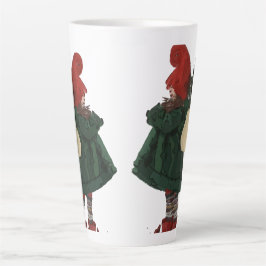 Whimsischer Weihnachtsgnome Latte Tasse