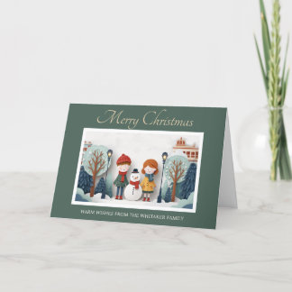 Whimsischer Weihnachtskarte mit geschnittenem Papi Dankeskarte