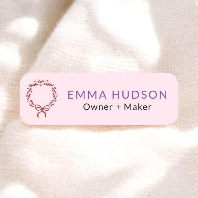 Whimsischer Weihnachtskranz für Maker Namensschild (Von Creator hochgeladen)