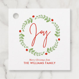 Whimsischer Weihnachtskranz Geschenkanhänger