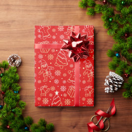 Whimsischer Weihnachtslpool Art Wrapping Papier Geschenkpapier