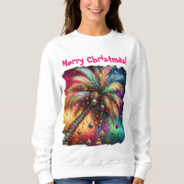Whimsischer Weihnachtspalme Tree Tropical Beach Vi Sweatshirt