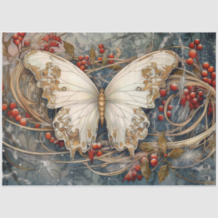 Whimsischer Weihnachtsschmetterling Seidenpapier