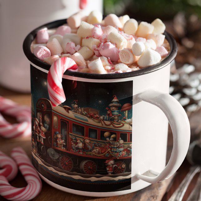 Whimsischer Weihnachtsschuh 2 Tasse (Whimsical Christmas Candy Train 2 Mug
)