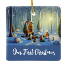 Whimsischer Weihnachtswald Szene Personalisiert