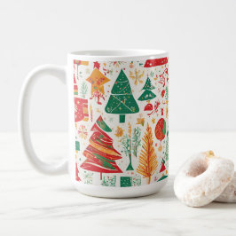 Whimsischer Weihnachtswald-Tasse Kaffeetasse