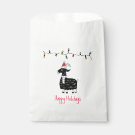 Whimsischer Weihnachtsziege Feiertag Gunst Tasche Geschenktütchen