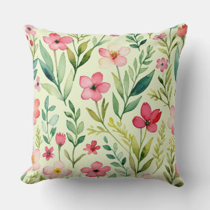 Whimsischer Wildblume Garden Kissen