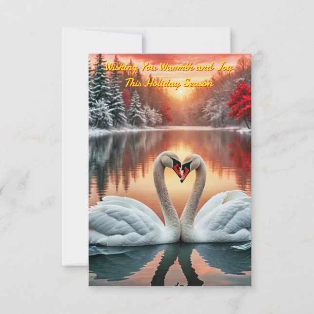 Whimsischer Winter-Liebe Einladung (Vorderseite)