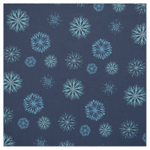 Whimsischer Winter Snowflake Muster Navy Light Blu
