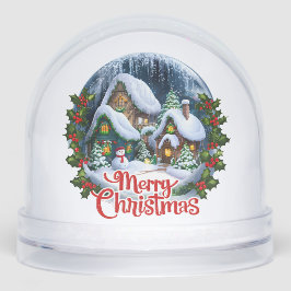 Whimsischer Winter Village Snow Globe Schneekugeln