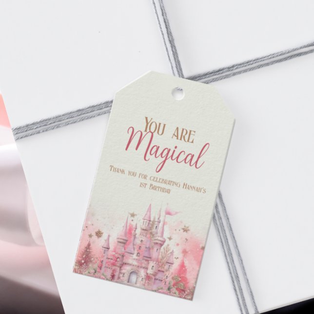 Whimsischer Winterdrucker Märchen Erster Geburtsta Geschenkanhänger (Von Creator hochgeladen)