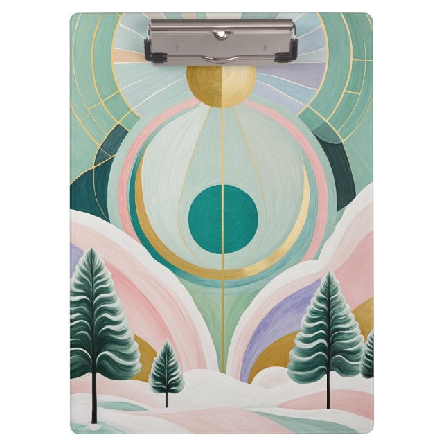 Whimsischer Wintertraum Klemmbrett (Vorderseite)