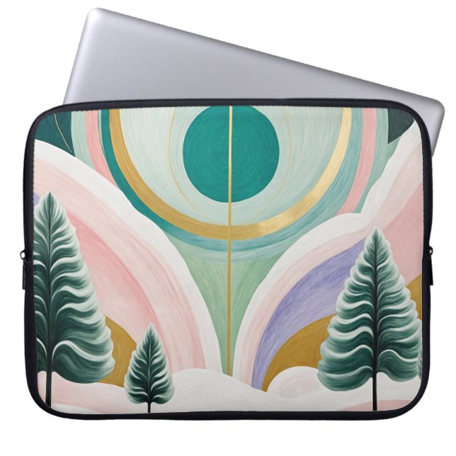 Whimsischer Wintertraum Laptopschutzhülle (Vorderseite)