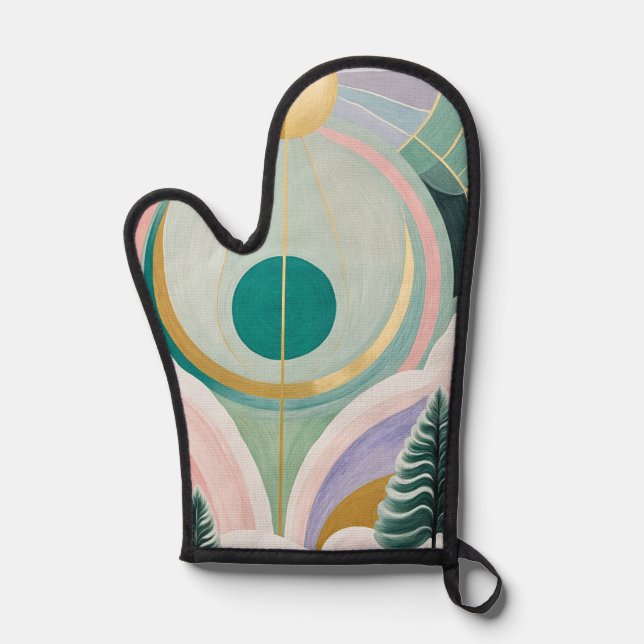 Whimsischer Wintertraum Ofenhandschuh (Vorderseite)