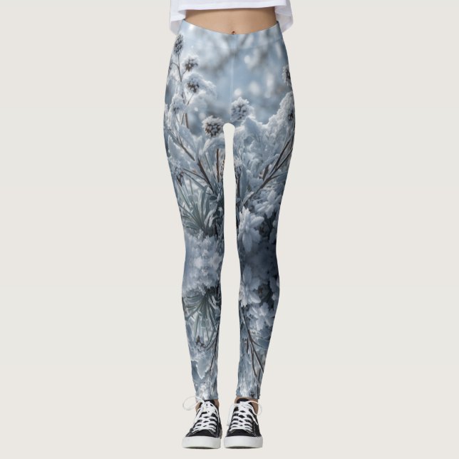Whimsischer Winterwald Leggings (Vorderseite)