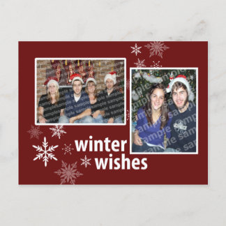 Whimsischer Winterwunsch Postkarte
