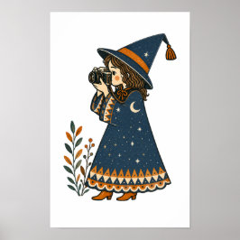 Whimsischer Zauberer Fotograf Poster